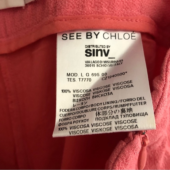 Authentic See by Chloe pink wide pleated pink skort size 6 - Picture 4 of 4